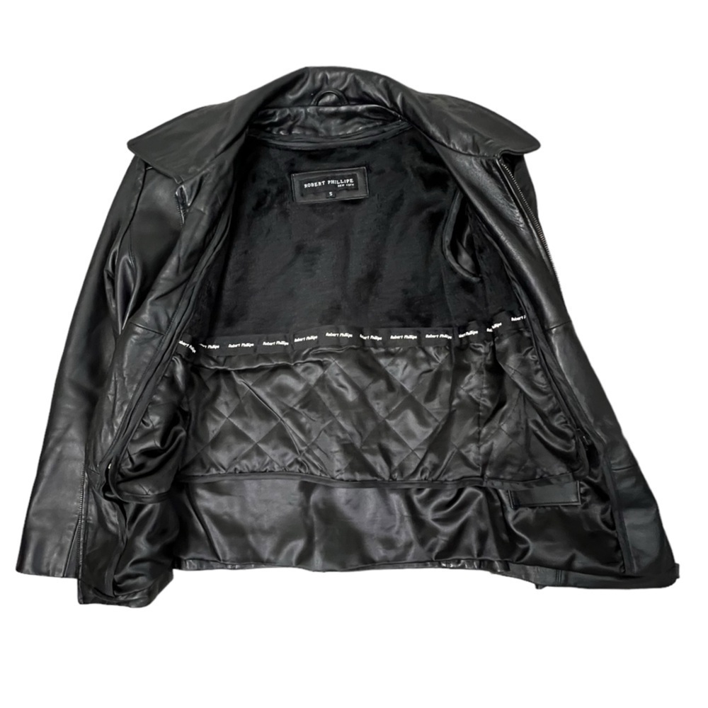 Robert Phillipe New York Black Leather Jackets - Size Small - Picture 9 of 14